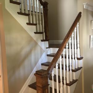 Totally changing the look of an average staircase into a beautiful, detailed showstopper.